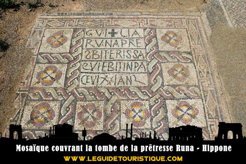 Mosaïque couvrant la tombe de la prêtresse Runa