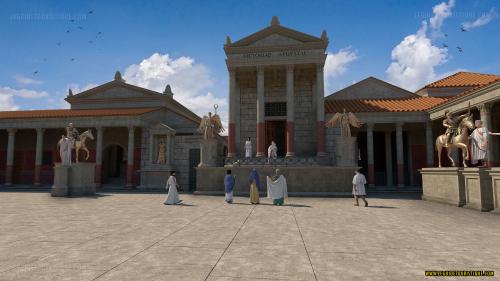 Reconstitution du forum de Timgad
