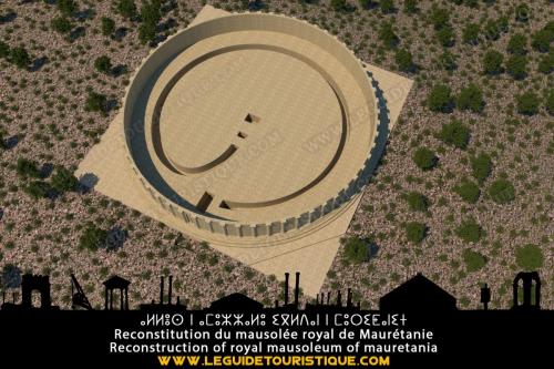 Reconstitution de la galerie funéraire du mausolée de Maurétanie