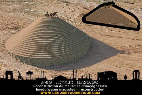 Reconstitution du mausolée d'Imedghassen
