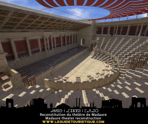 Reconstitution du théâtre de Madaure de l'époque romaine
